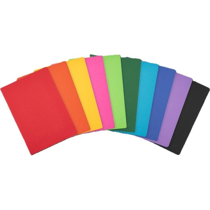Set caiete A5, Herlitz, 60 file, carouri, multicolor, 10 bucati