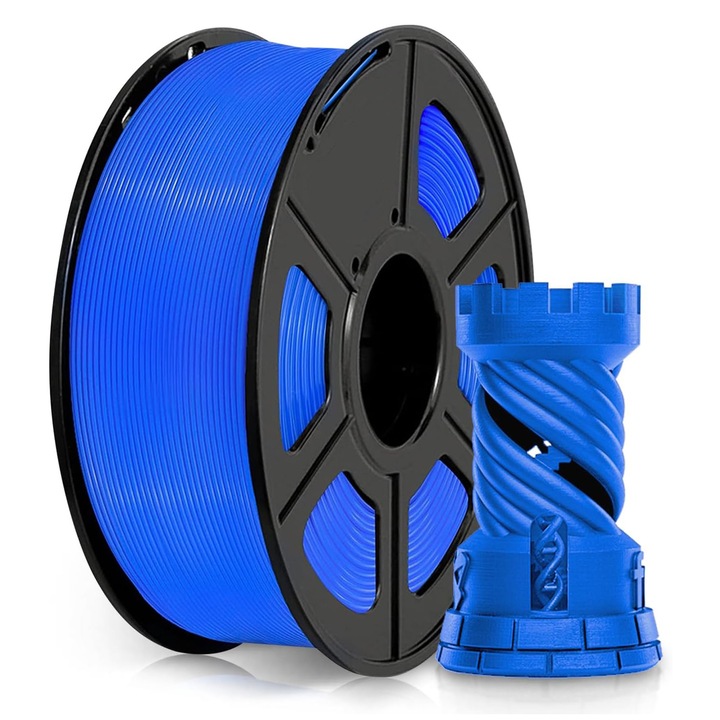 Filament PETG, 1.75mm, 1kg, 330 m, kompatibilis a legtöbb FDM 3D nyomtatóval, kék