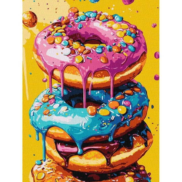 Pictura dupa numere - Gogosi delicioase 30x40cm