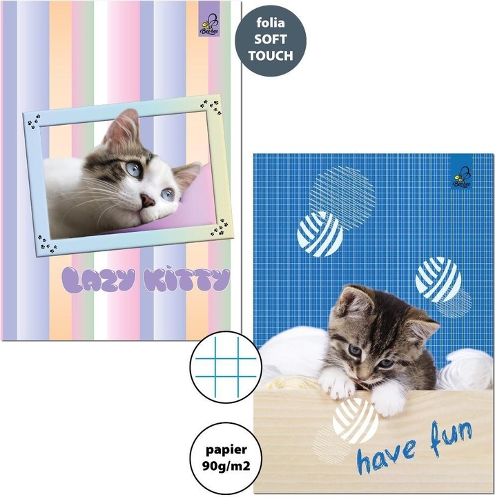 Bee-bee A5-ös jegyzetfüzetek, 32 lap, 90 g, kockás, 10 darabos készlet