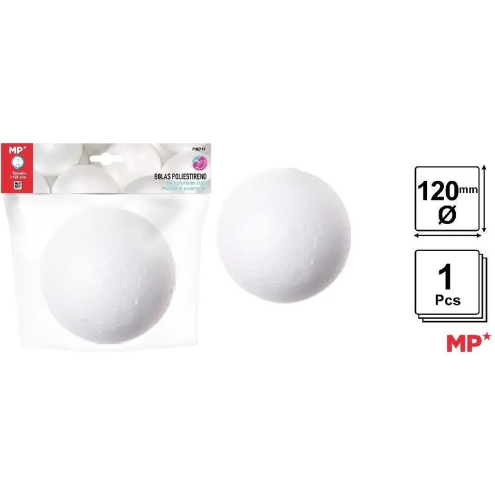 Dekoratív polisztirol golyó 120 mm