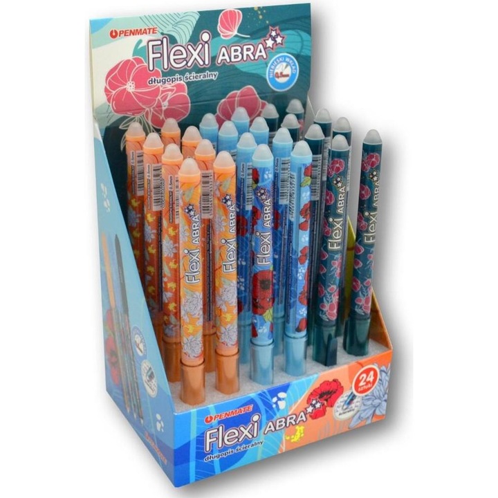 Комплект от 24 химикалки Penmate, Flexi Abra Floral