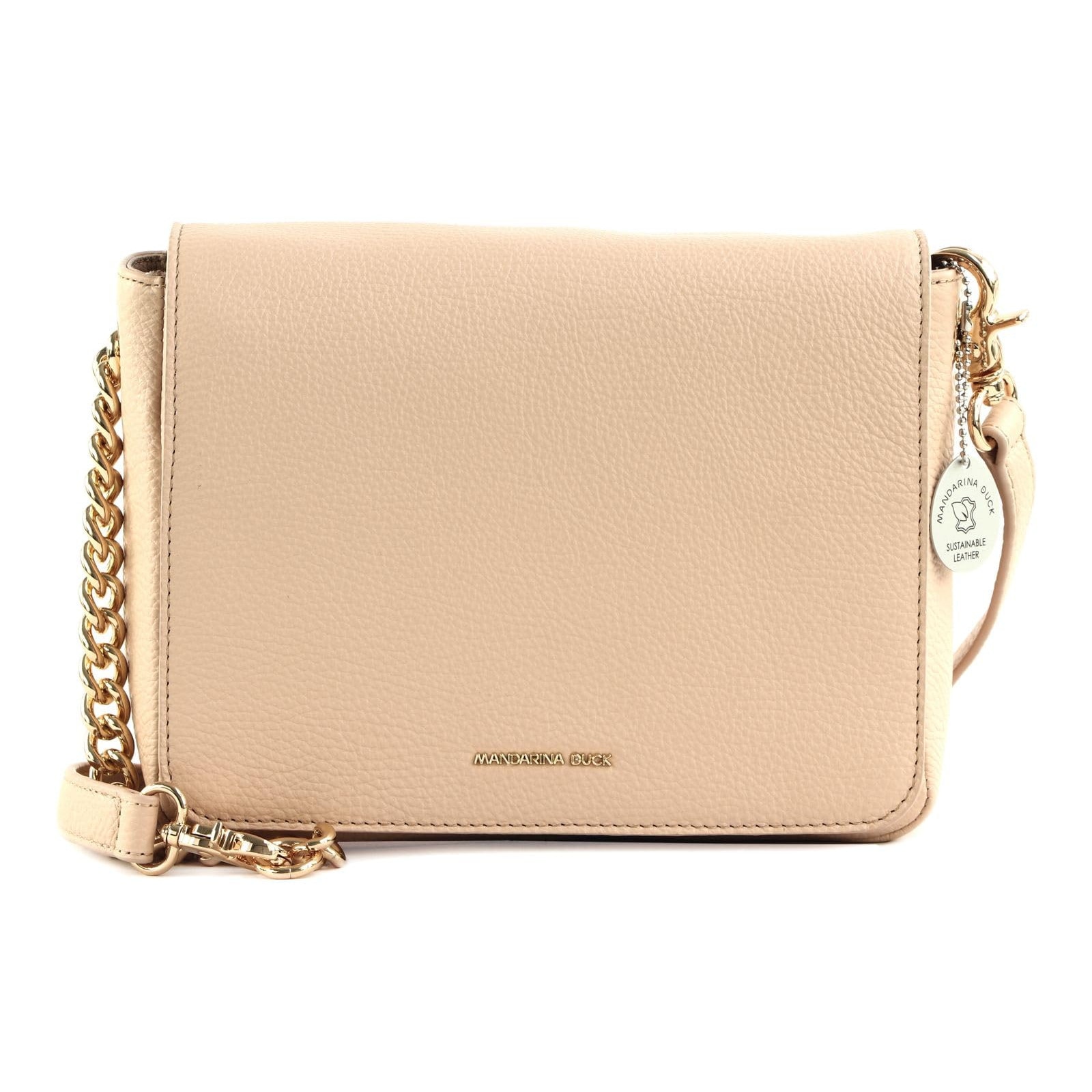 Sac à Main Mandarina Duck Mellow Leather Hobo - Couleur Lamb's Wool (rose) - Neuf Avec étiquettes