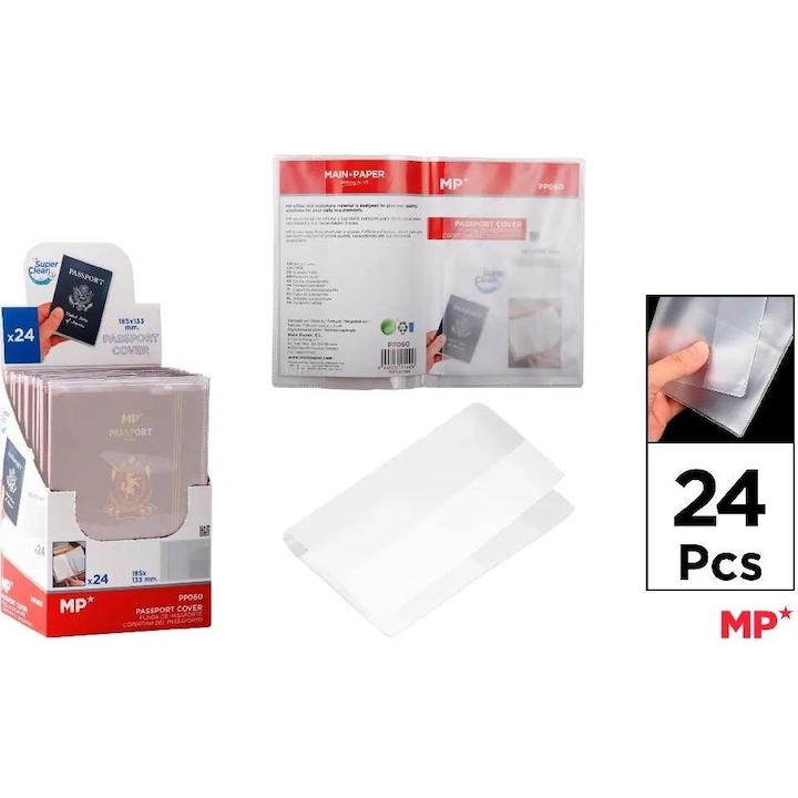 Suport documente, MP Main Paper, coperta pasaport, 185x133mm, multicolor