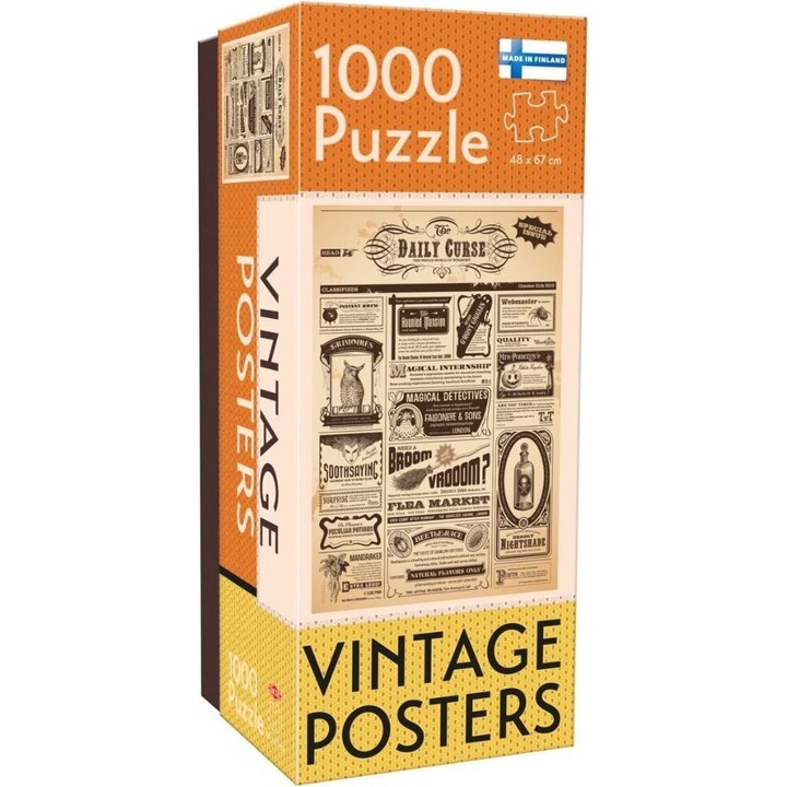 Puzzle Tactic Lovers Vintage poszterek 1000 darabos, többszínű