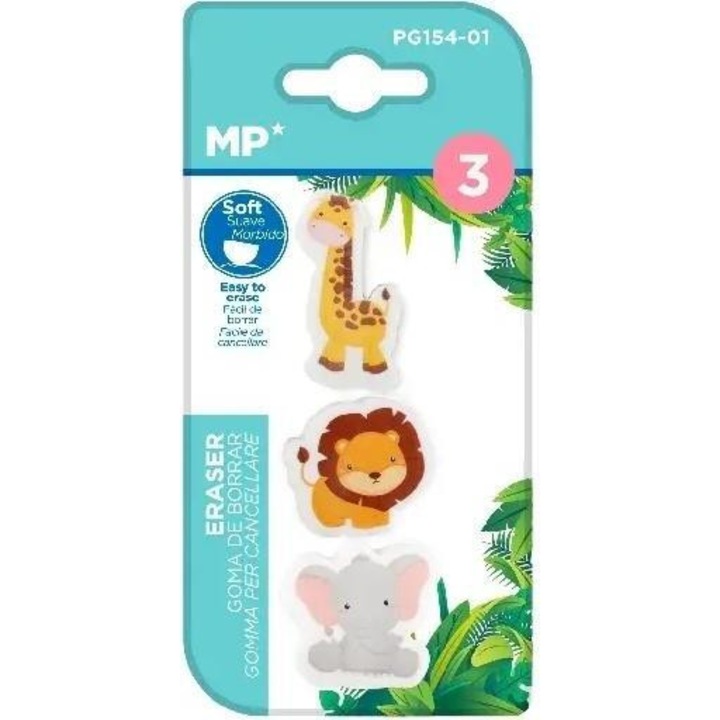 MP Main Paper Safari radírkészlet 3 darabos