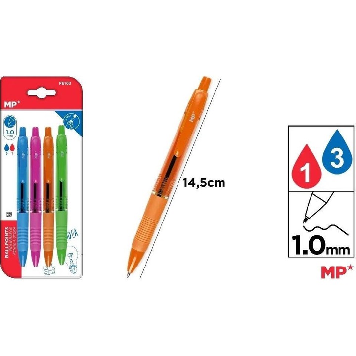 MP Main papírtoll készlet 4 színű 1.0 mm