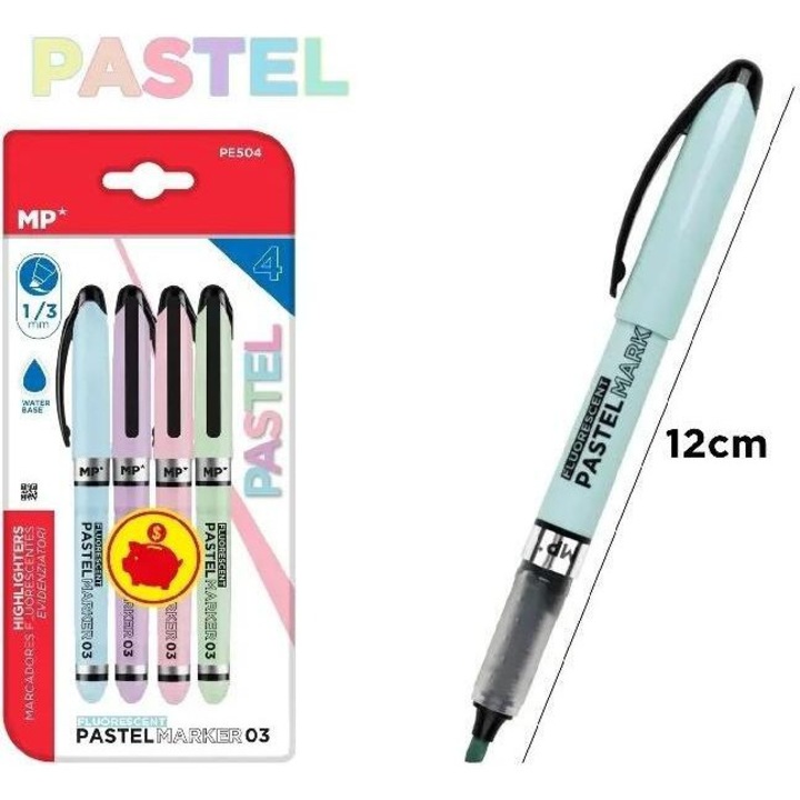 Комплект пастелни маркери 1.0/3.0 мм, MP Main Paper, 4 броя