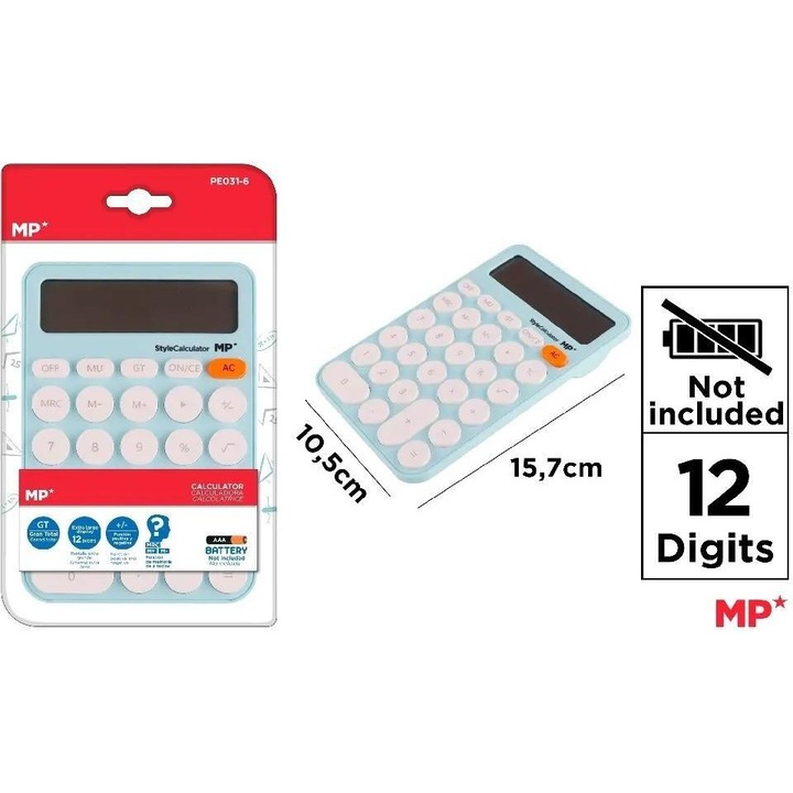 Irodai számológép, MP Main Paper, kék