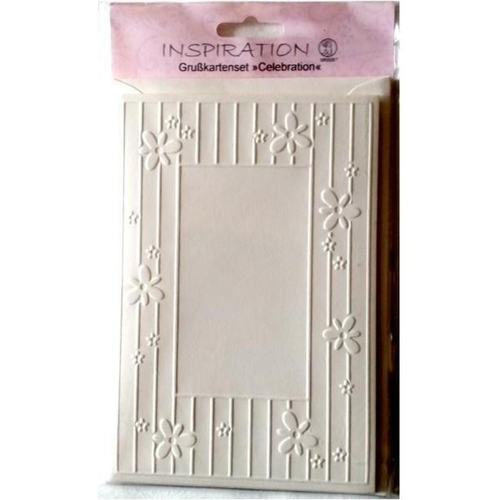 Galeria Hobby üdvözlőlap-készlet, 5 darabos, krémszínű