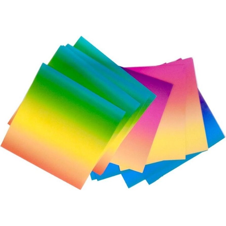 Galeria Hobby Origami teczowe kézműves papírkészlet 100g 10x10cm 50 lap