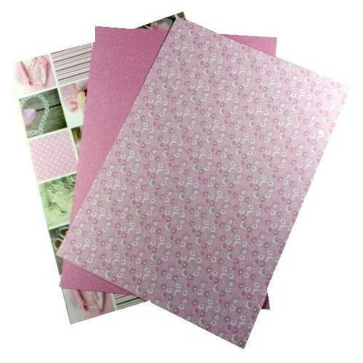 Hartie pentru lucru manual Galeria Hobby Karton 300g set 3 arcuri MIX 24x34cm