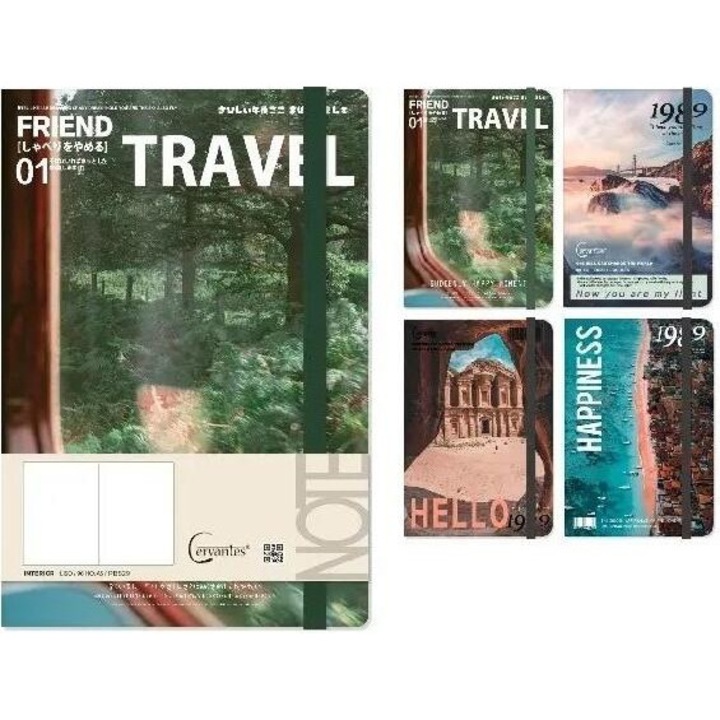 A5-ös jegyzetfüzet, MP Main Paper, 96 lap, gumival, többszínű