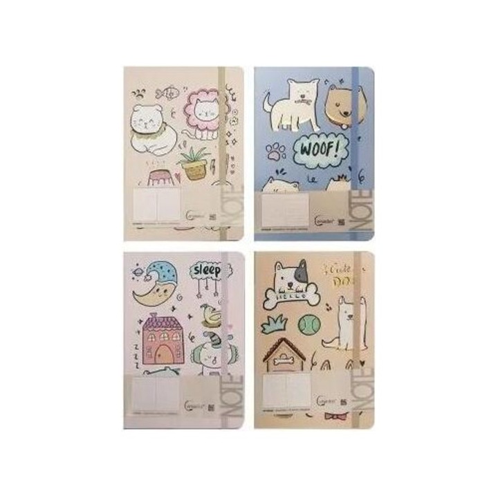 Jegyzetfüzet A5 MP főlap 96 lap, vonalas, többszínű