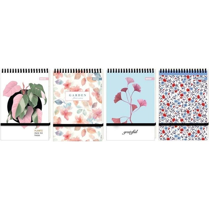 Caiete Beniamin Kolonotes A6/96, set 10 bucati, flori