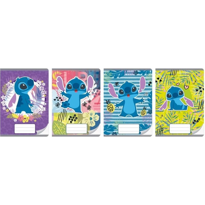 Caiete A5 Beniamin set 10 bucati, 32 file, linie Stitch