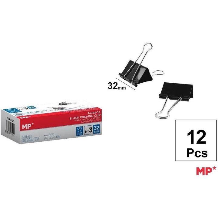 Capse 32mm MP Main Paper, set 12 bucati