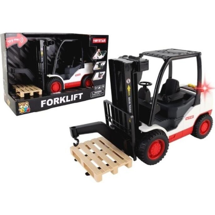 Játék építőipari gép, Pro Kids, targonca, hanggal, többszínű