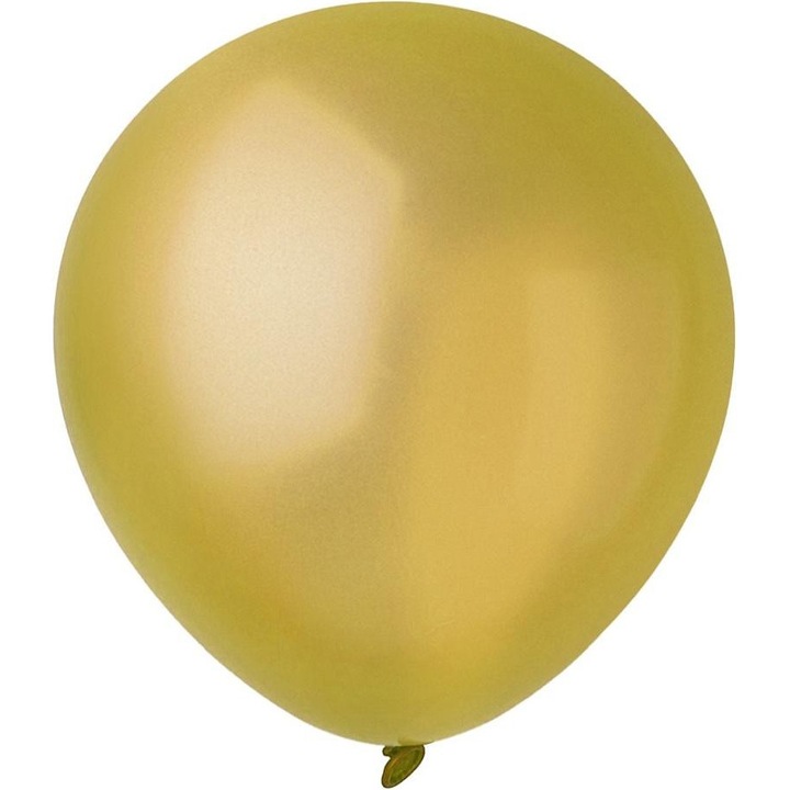 Set de 100 baloane Decomex 5", metalizate, aurii