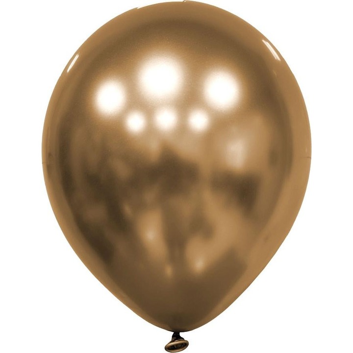 25 db-os arany króm lufi készlet, 46 cm