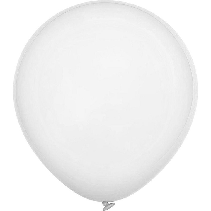 Set de 100 baloane pastel albe, 13 cm, Decomex