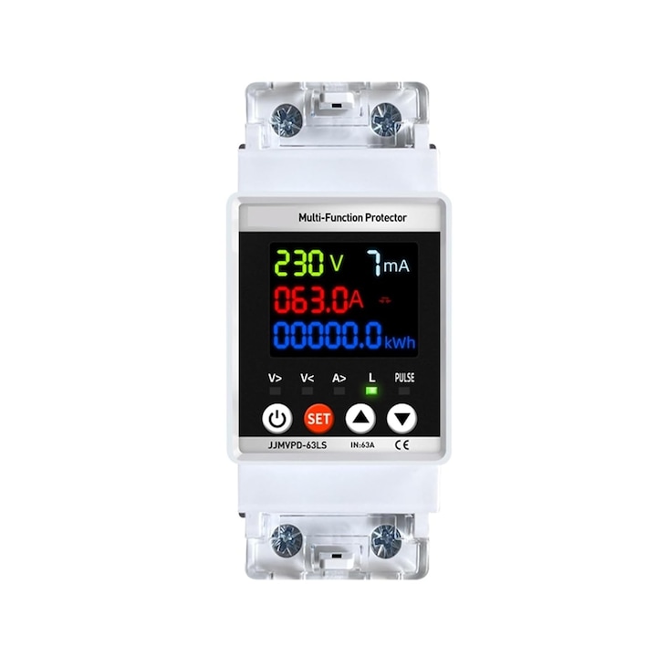 Temporizator intrerupator de circuit de masurare 63A 110V 230V 2P cu protectie la curent de tensiune si scurgeri