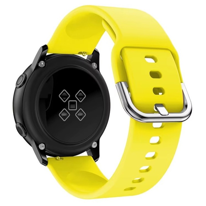 Szíj Huawei Watch GT2 / GT3 42mm, Samsung Galaxy Watch 4 / 5 / 6 / 7 / FE, Polar Ignite / 2 / 3 / Unite, Amazfit Bip GTR 42mm, GTS 2 / 2e / 3 / 4 / Mini, Garmin Forerunner 165 / 245 / 55 / 645, Venu / SQ, Vivoactive 3 / 5 / Music, 20mm, Sárga