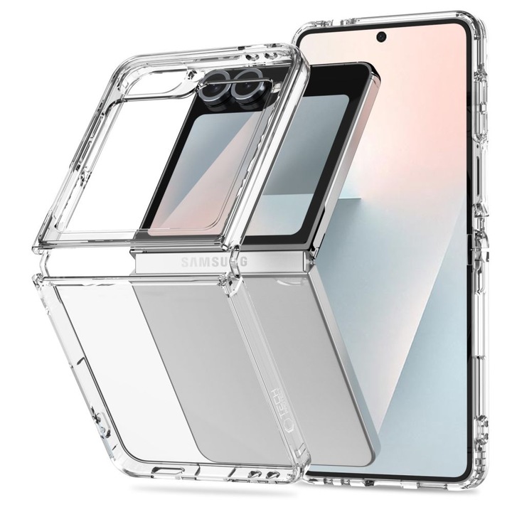 TECH-PROTECT Flexair Hybrid tok, kompatibilis a Samsung Galaxy Z Flip 6 / 7 FE Clear készülékkel
