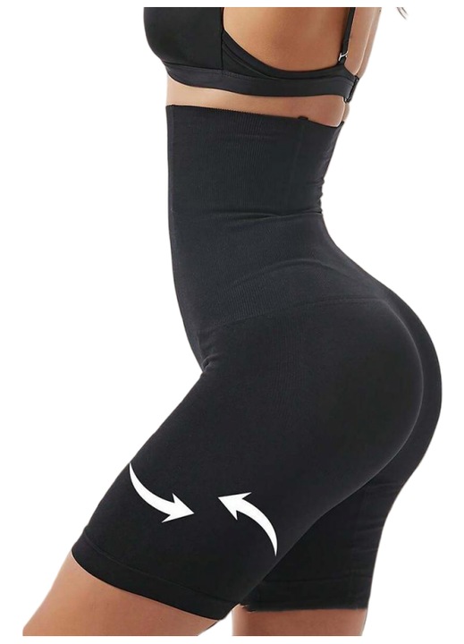 Burtiera corset modelatoare cu pantalon, Negru, L