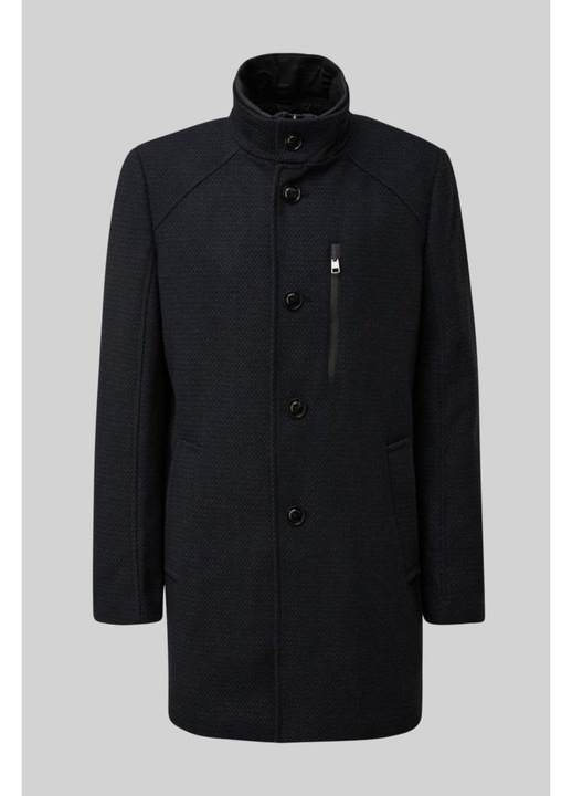 Palton barbatesc S.Oliver Black Label din amestec de lana, inchidere la doua randuri, bleumarin, Bleumarin inchis, 50