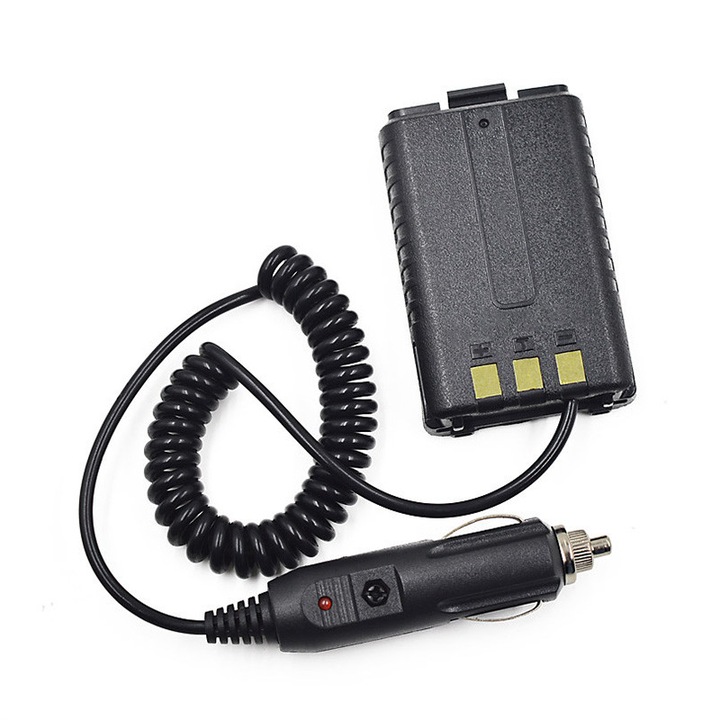Adaptor incarcator auto portabil, Rqiurpn, pentru walkie-talkie UV-5R/UV5RA+/UV5RB, TYT TH-F8/TH-UVF9