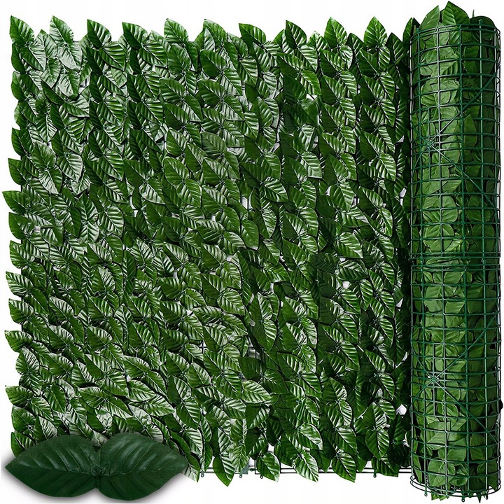 Plasa de plante artificiale, 2x3m, verde, cu optiuni de montaj usor