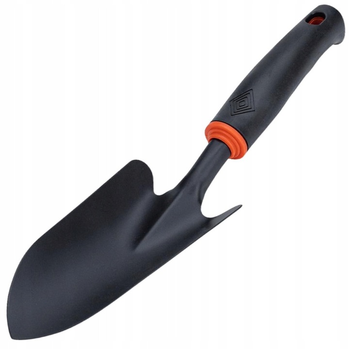 Kerti lapát, 33x8cm, fekete, rozsdamentes acél, ergonomikus nyéllel