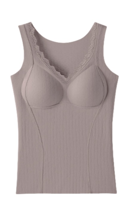 Maiou dama termo cu sutien integrat, top calduros, Lila