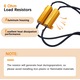 2 db LED ellenállás készlet H11 H9 H8, PsAyl®, 50W 6 Ohm, villogásgátló ellenállás kábelezés, terhelésellenállás LED lámpák utólagos beszereléséhez, irányjelző izzó