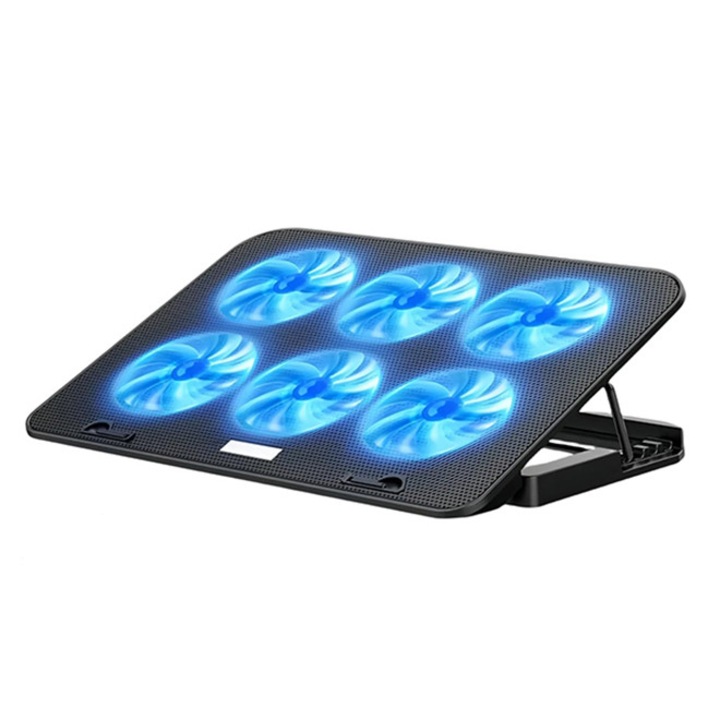 Cooler laptop Gaming si Suport Laptop cu, 36x25.5x2.7cm, negru, metal