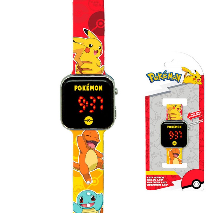 Ceas pentru copii Pokemon World, LED