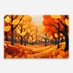 Panou Sticla Bucatarie, 60x100 cm, Protectie aragaz, Antistropi, Termorezistent, Peisaje, Toamna, Orange Trees Forest
