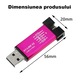 Programator ST-LINK V2, Rqiurpn, Compatible with interfete SWD si SWIM, prindere 50mA, tensiune 3.3V, Cu Fire Dupont