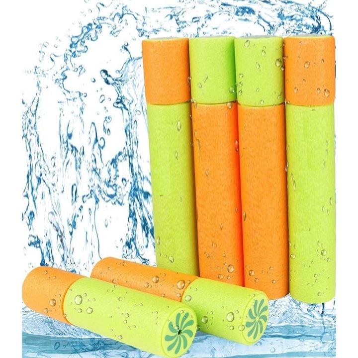 6 db-os úszó vízipisztoly készlet gyerekeknek, 15 cm, nyári strandjátékok, szivacsos vízipisztoly, vízágyú