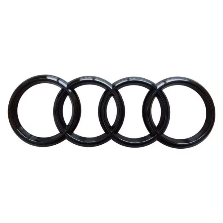 Emblema Spate Audi, negru, 19,2x6,6cm, set complet, montat pe bandă