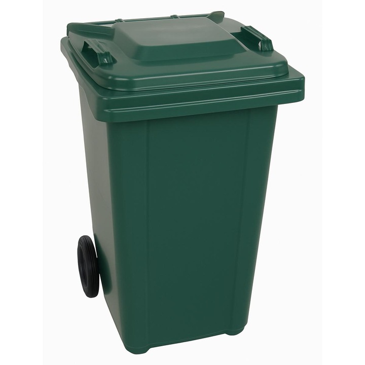 Pubela Napochim 120L cu Roti, HDPE Rezistenta, pentru Deseuri Menajere si Reciclabile