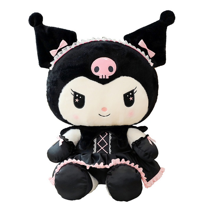 Jucarie de plus Kuromi, fusta inchisa, 45cm