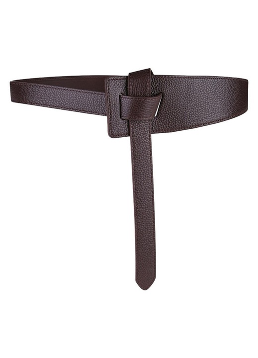 Curea dama TRADERPLUS, model cu nod, design ajustabil, culoare cafea