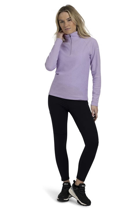 Trespass, Bluza de trening din fleece cu maneci raglan Meadows, Violet deschis