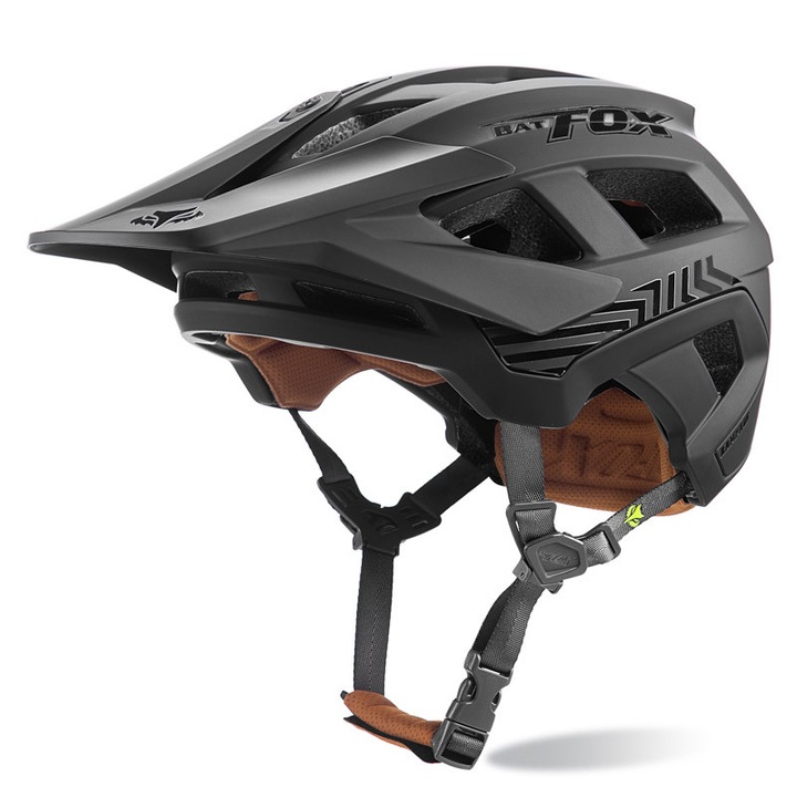 Casca de protectie MTB, Batfox, ajustabila 53-61cm, usoara, ventilata, neagra