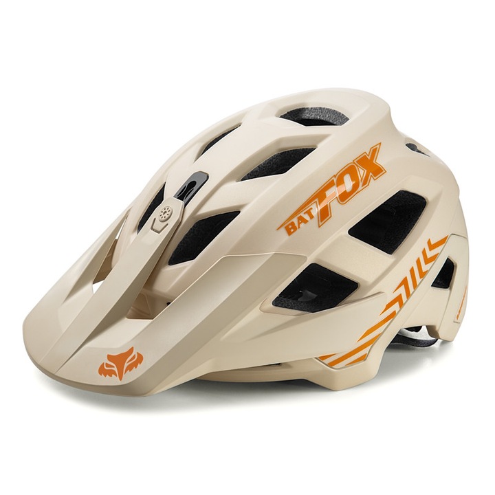 Casca de protectie MTB, Batfox, ajustabil 53-61cm, usoara, ventilata, bej