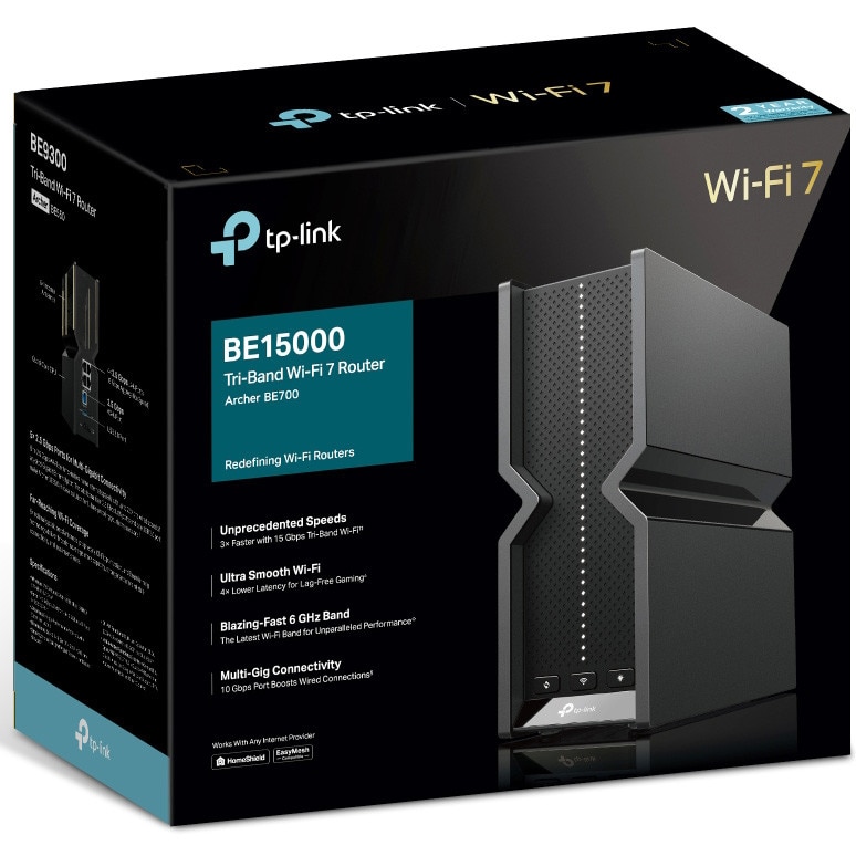 Router Wireless TP-Link Archer BE700, BE15000, Tri-Band, Wi-Fi 7