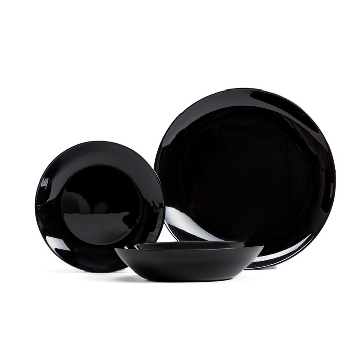 Комплект чинии CAPRI, 18 части, черни