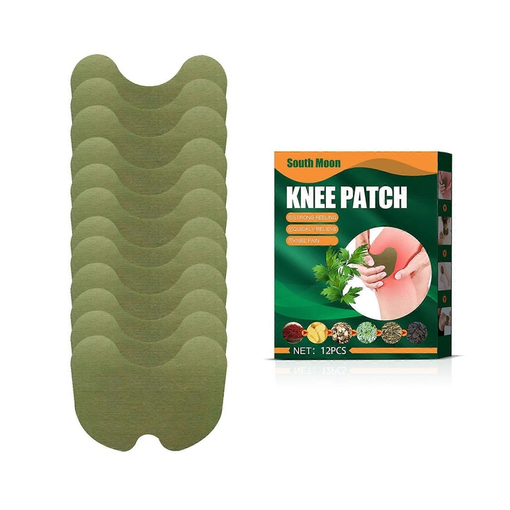 Pachet de plasturi pentru dureri articulare, 12 bucati, 12.8x9.8cm, autoincalzitor, pentru genunchi, spate, gat, umeri